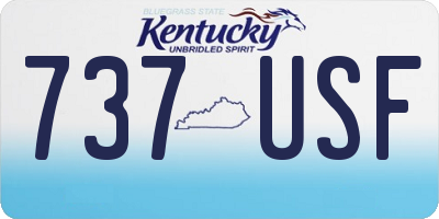 KY license plate 737USF