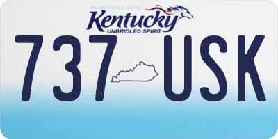 KY license plate 737USK