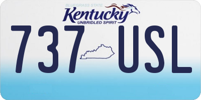 KY license plate 737USL