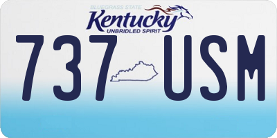 KY license plate 737USM