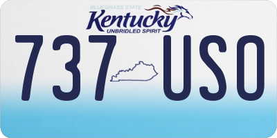 KY license plate 737USO