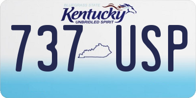 KY license plate 737USP