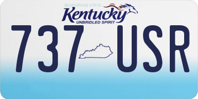 KY license plate 737USR