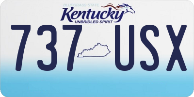 KY license plate 737USX