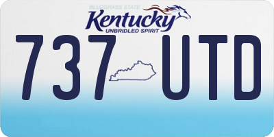 KY license plate 737UTD
