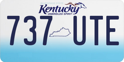 KY license plate 737UTE
