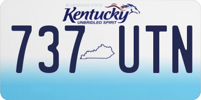 KY license plate 737UTN