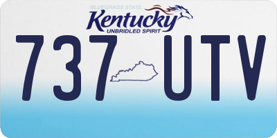KY license plate 737UTV