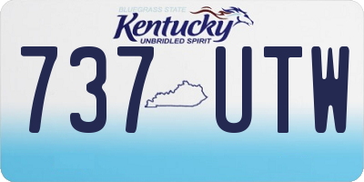 KY license plate 737UTW