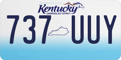 KY license plate 737UUY