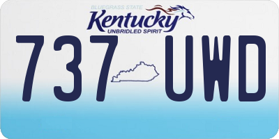 KY license plate 737UWD
