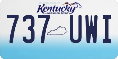 KY license plate 737UWI