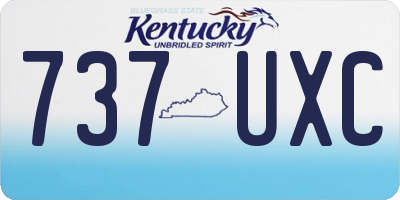 KY license plate 737UXC