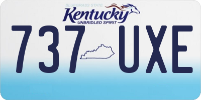 KY license plate 737UXE