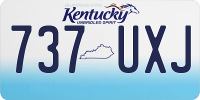 KY license plate 737UXJ