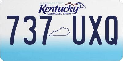 KY license plate 737UXQ