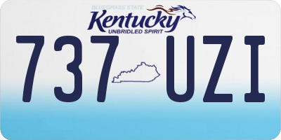 KY license plate 737UZI