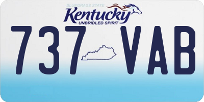KY license plate 737VAB