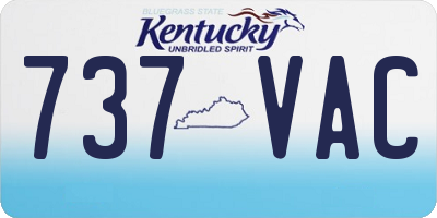 KY license plate 737VAC