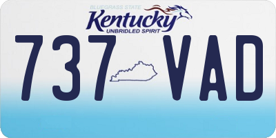 KY license plate 737VAD
