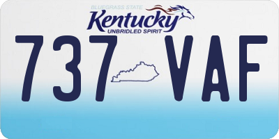 KY license plate 737VAF