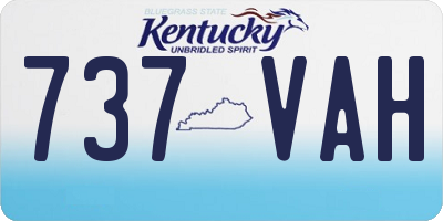 KY license plate 737VAH