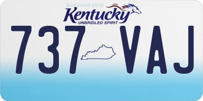 KY license plate 737VAJ