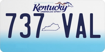KY license plate 737VAL