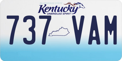 KY license plate 737VAM
