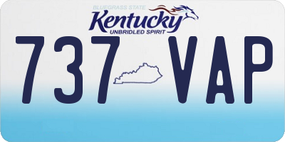 KY license plate 737VAP