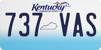 KY license plate 737VAS