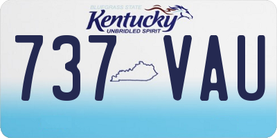 KY license plate 737VAU