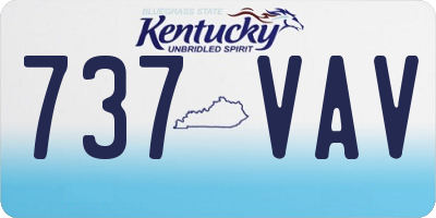KY license plate 737VAV