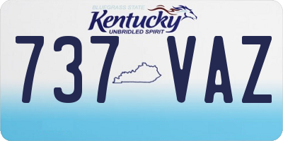 KY license plate 737VAZ