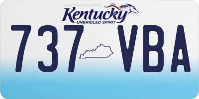 KY license plate 737VBA
