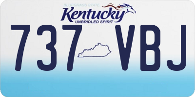 KY license plate 737VBJ