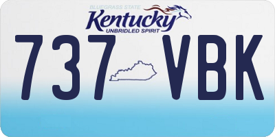 KY license plate 737VBK