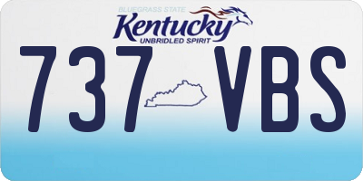 KY license plate 737VBS