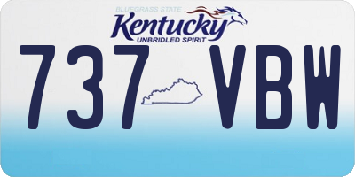 KY license plate 737VBW