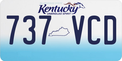 KY license plate 737VCD
