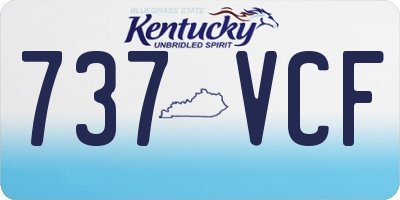KY license plate 737VCF