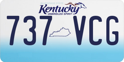 KY license plate 737VCG