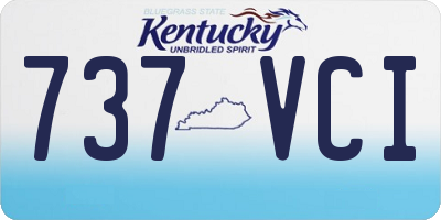 KY license plate 737VCI