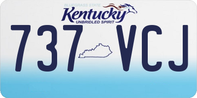 KY license plate 737VCJ