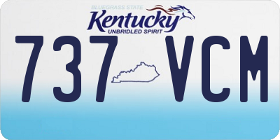 KY license plate 737VCM
