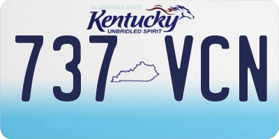 KY license plate 737VCN
