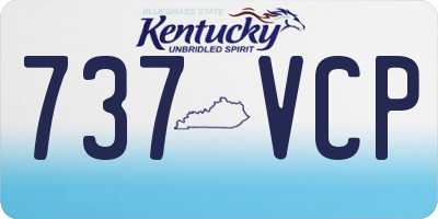 KY license plate 737VCP