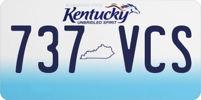 KY license plate 737VCS