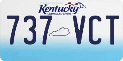 KY license plate 737VCT