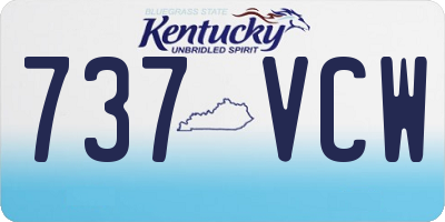 KY license plate 737VCW